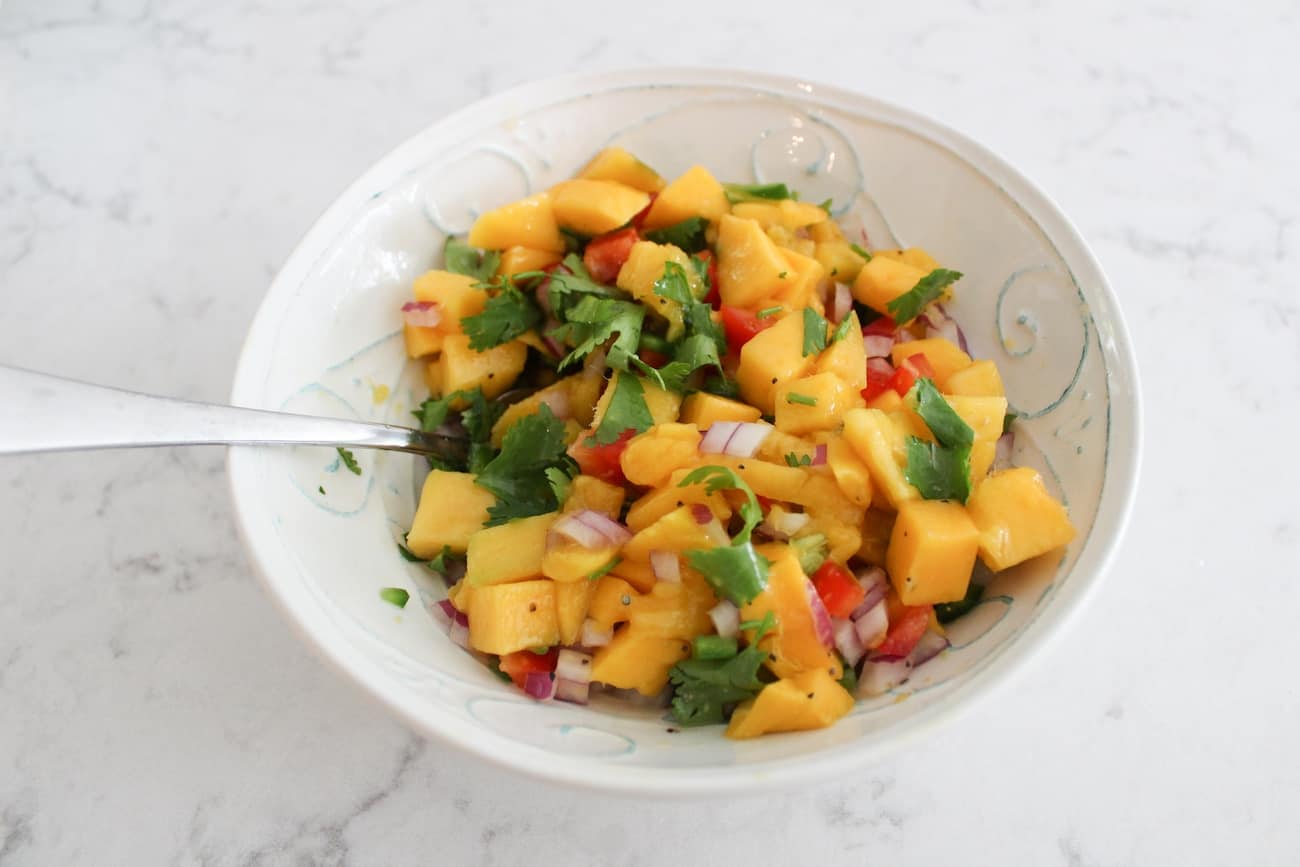 Summer Burrito Bowls with Fresh Mango Salsa - Maple and Thyme