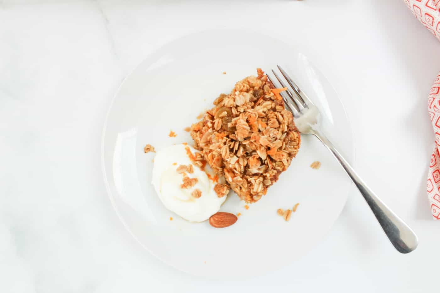 top down shot of portion of oatmeal