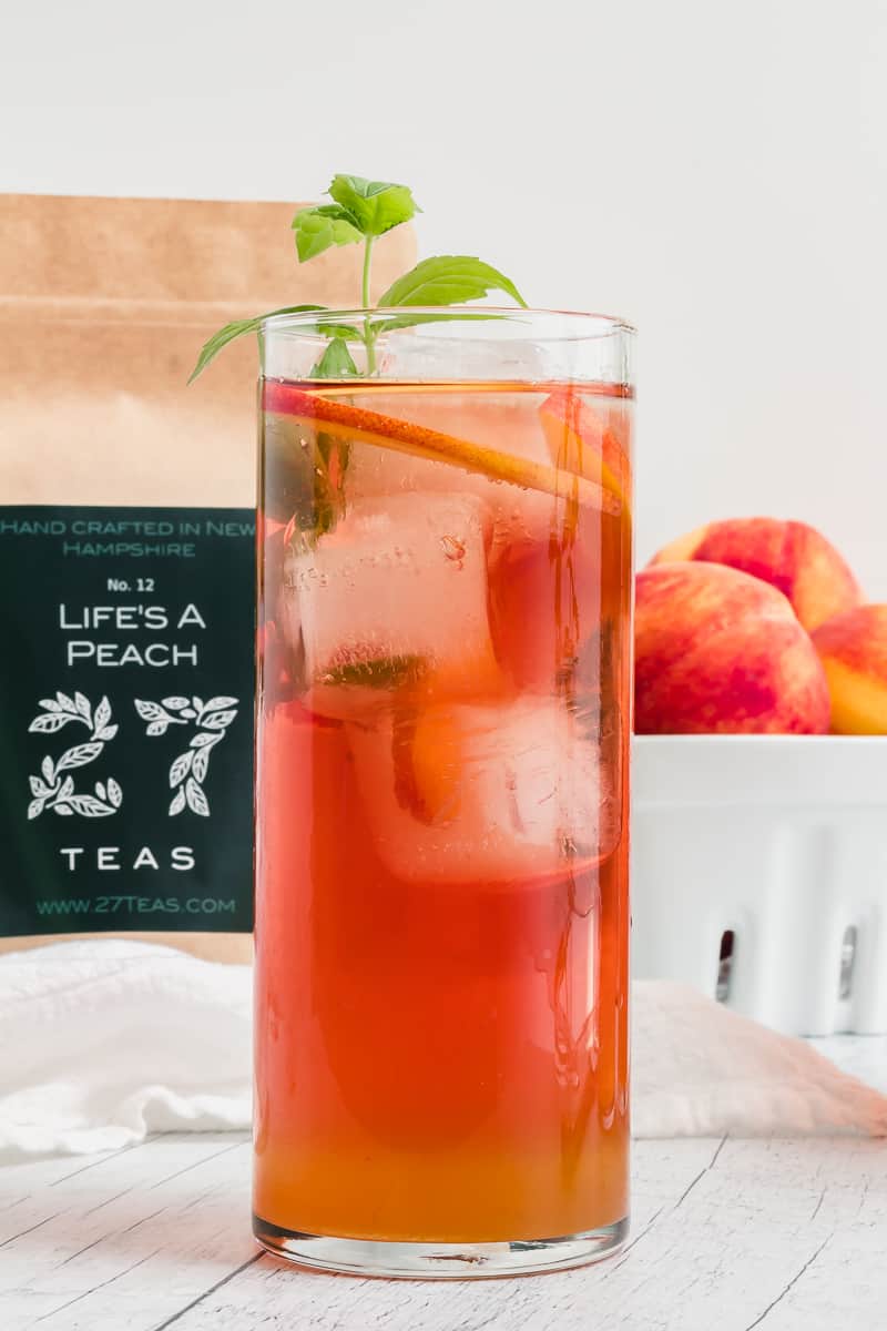 Summer Peach Tea Cocktail - Maple and Thyme
