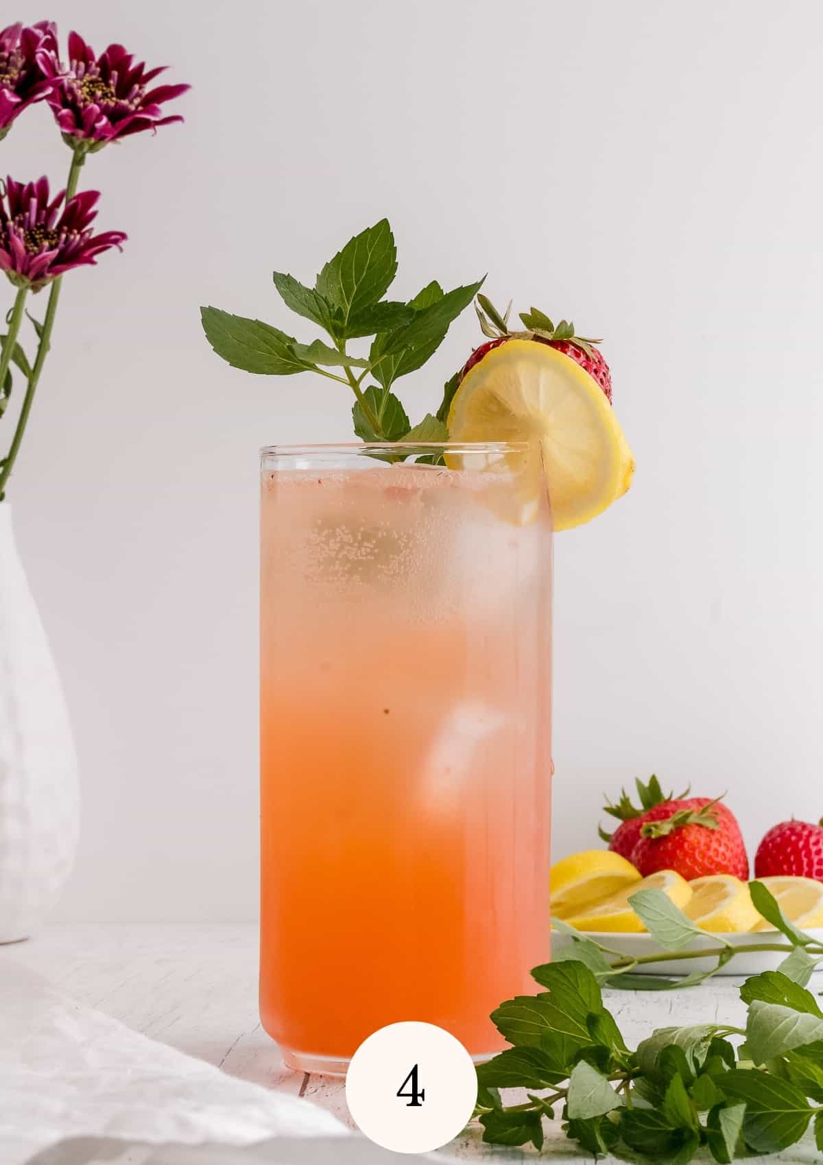 garnishing vodka strawberry lemonade