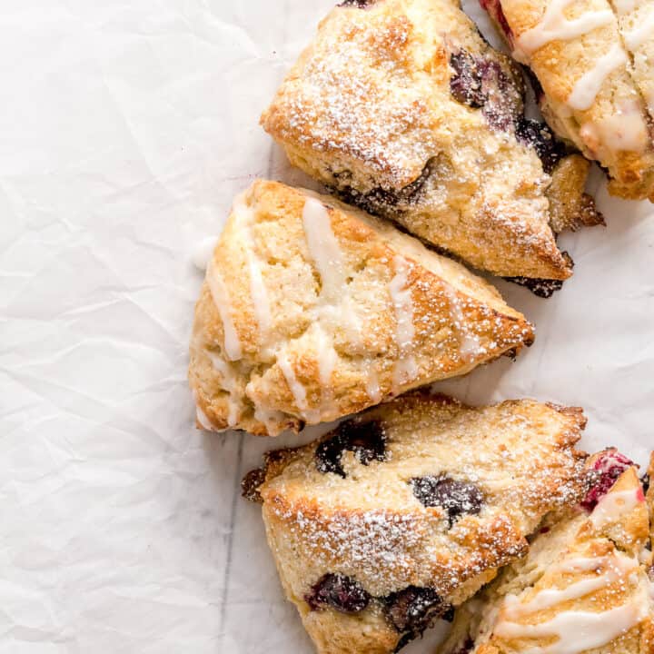 foolproof scones on parchment paper