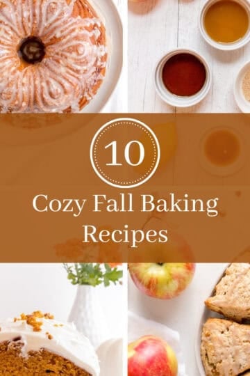 a collage of four fall baking recipes with text overlay.